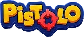 Pistolo Casino – żółte logo z czerwonym celownikiem